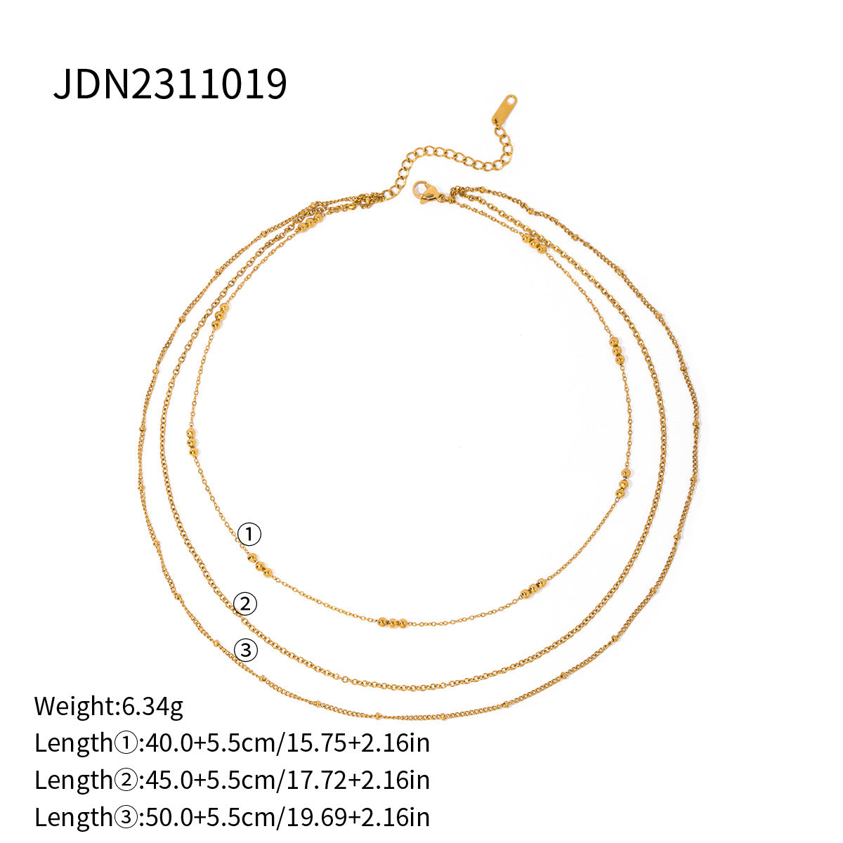 Francis Zircon Orb Necklace - JDN2311019 [J5GQ75PI]