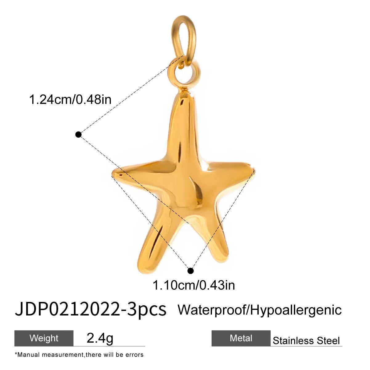 Kaylea Titanium Charm Pendants - JDP0212022-3pcs [B6IGURPH]
