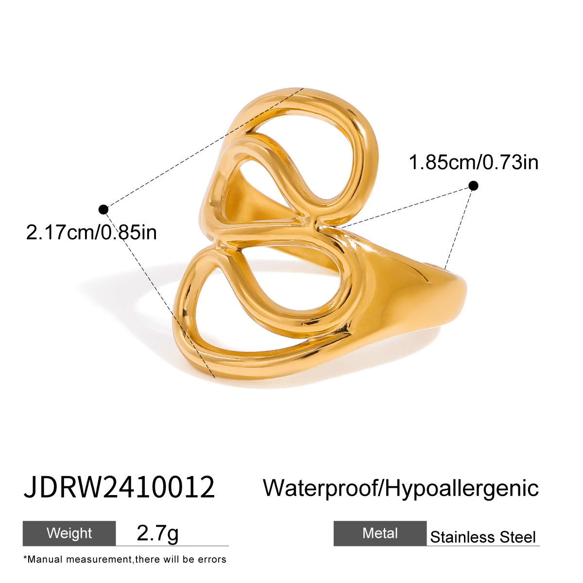 Elisheva Sculptural Steel Ring - Design JDRW2410012 [18C3C01U]