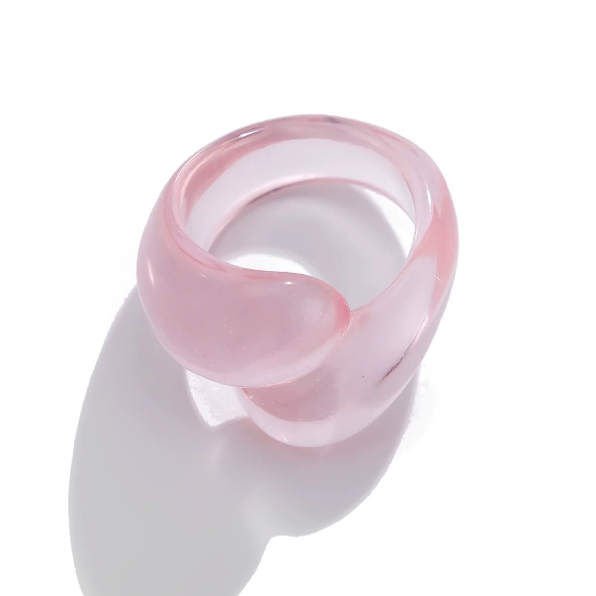 Kyli Candy Waterdrop Ring - Transparent Pink
