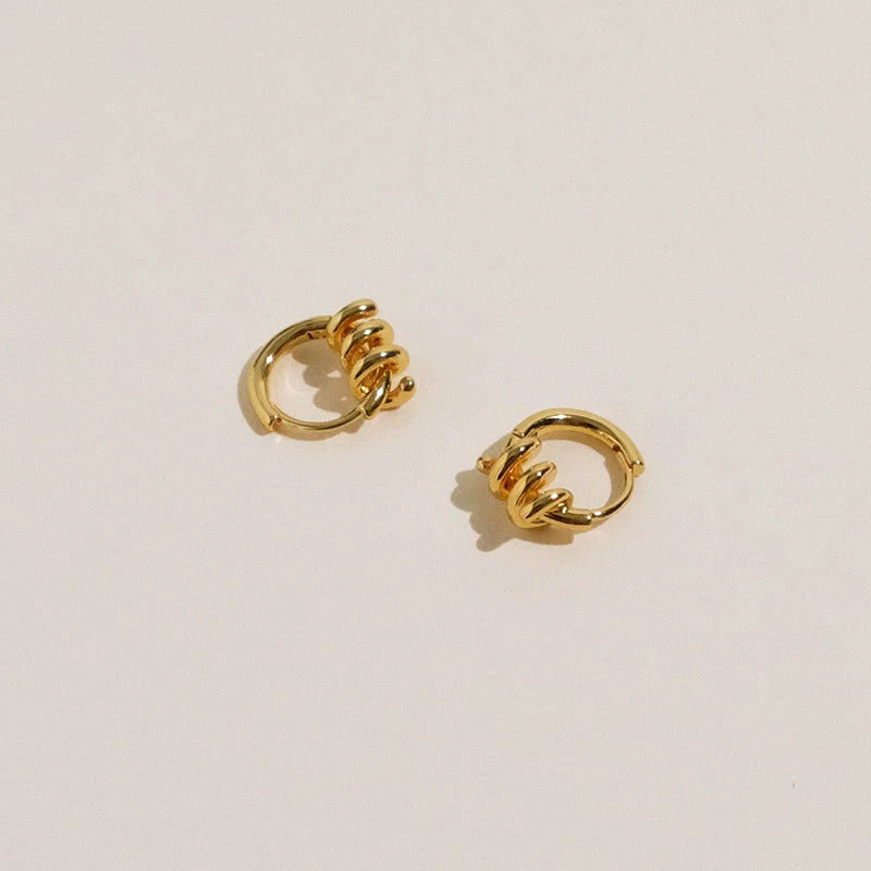 Maryan French Coil Earrings - Gold