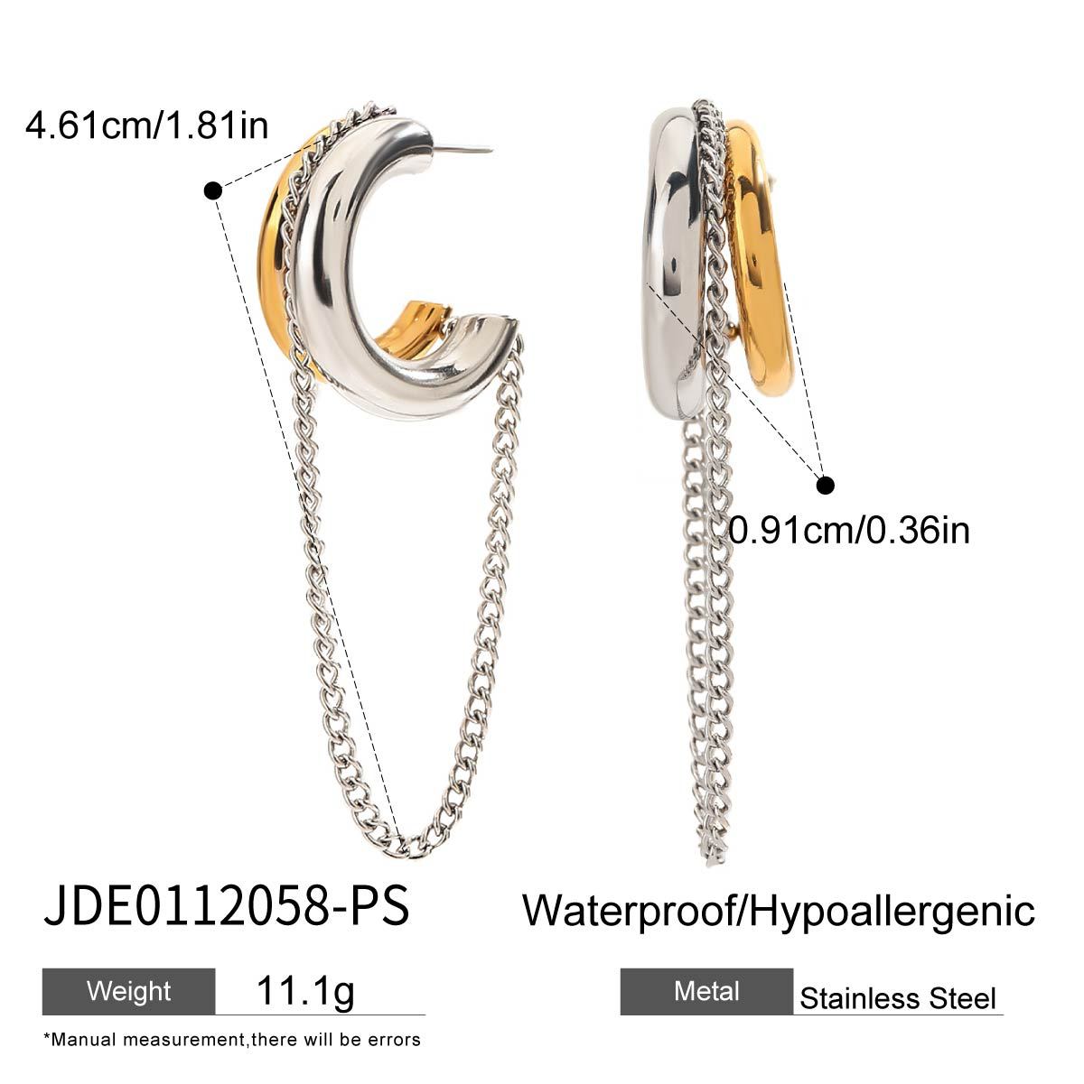 Karson Double C Tassel Earrings - JDE0112058-PS [ID1LQGO5]