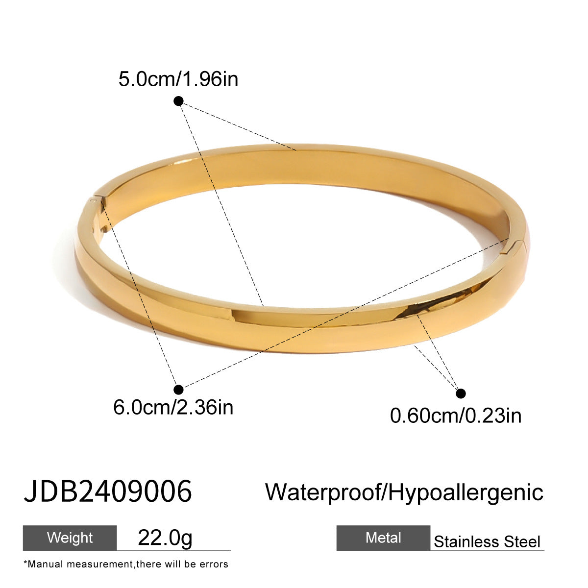 Dia Modern Buckle Cuffs - JDB2409006 [M55AZ1AW]