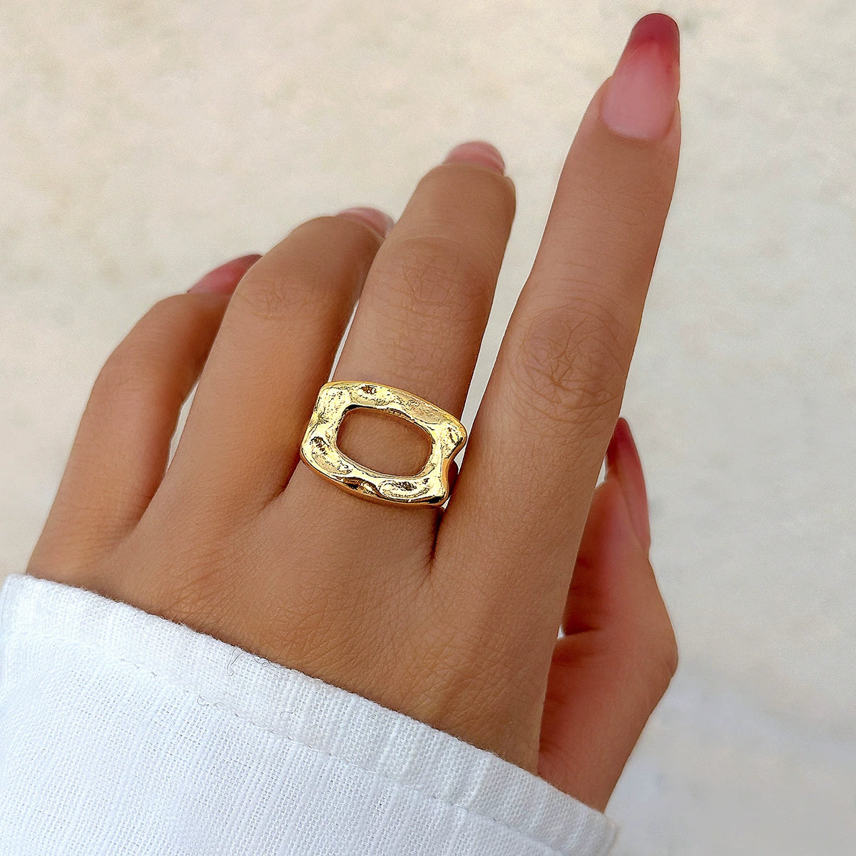Miracle Glossy Butterfly Bow Ring - Light Gold Design 03 (0728) [WSKWIGAK]