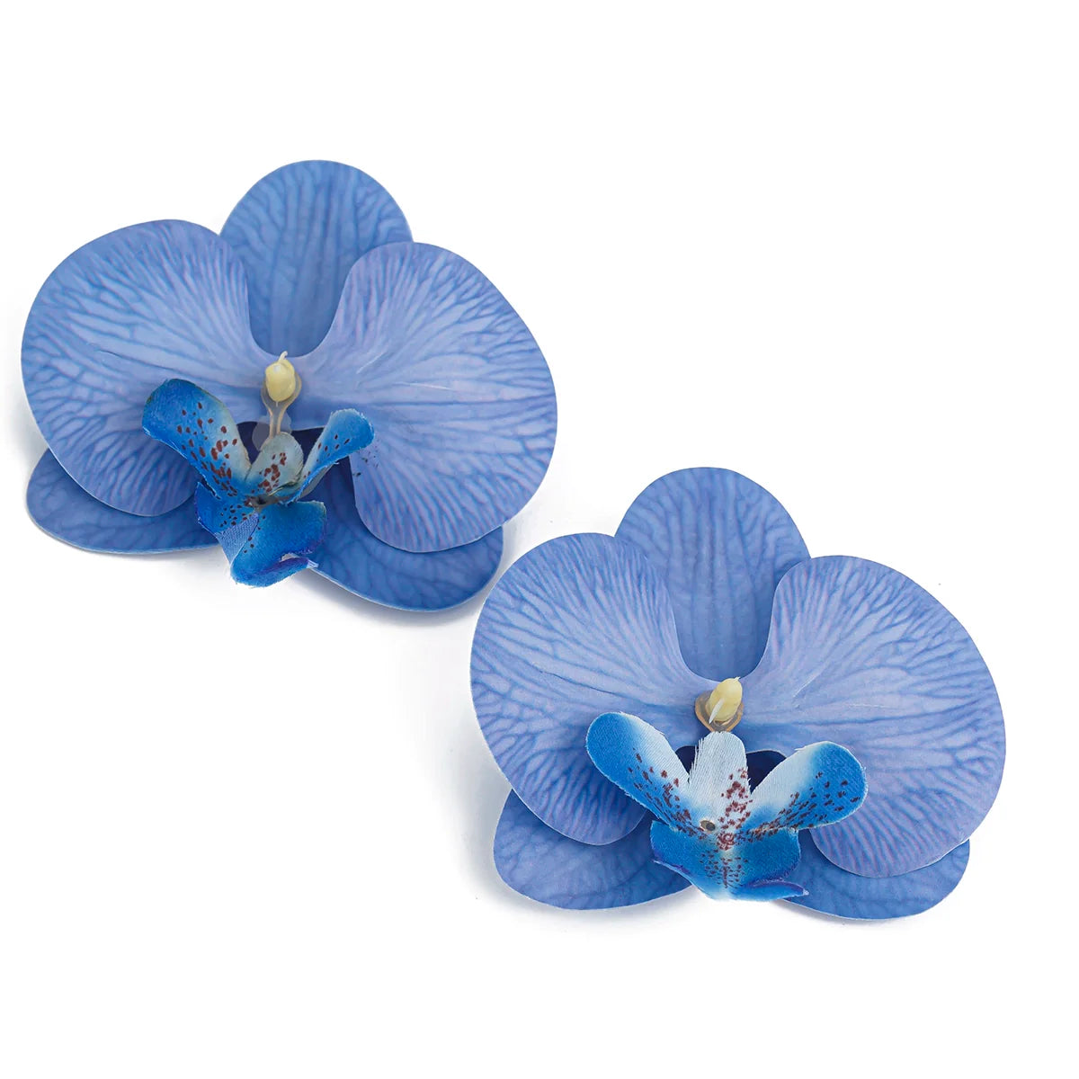 Kriti Blossom Petal Stud Earrings - Blue