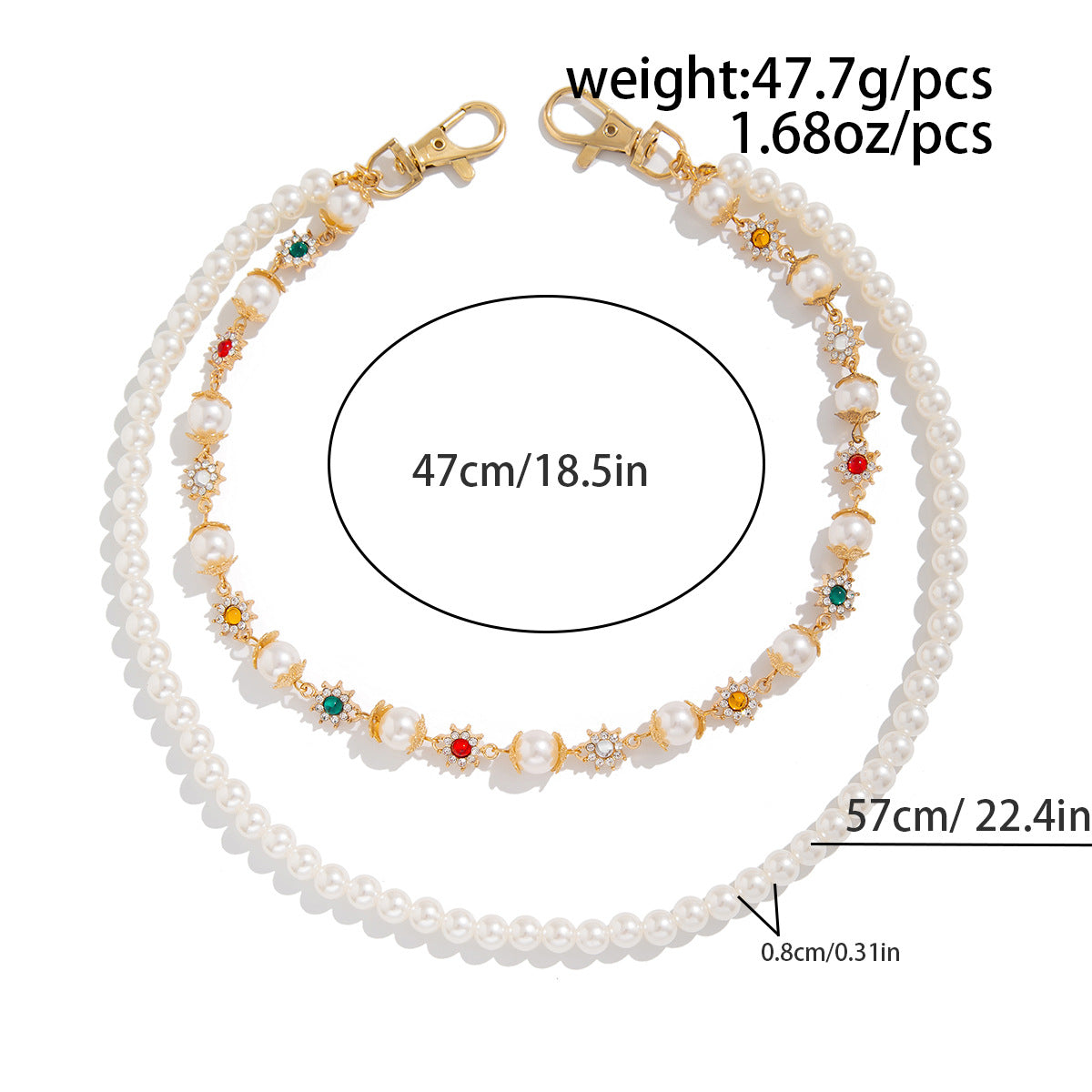 Laramie Pearl Floret Pants Chain - Gold Style A [Q4REXNGE]