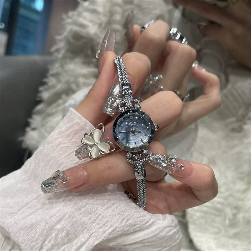 Ellory Clover Camellia Watch - Glacier Blue