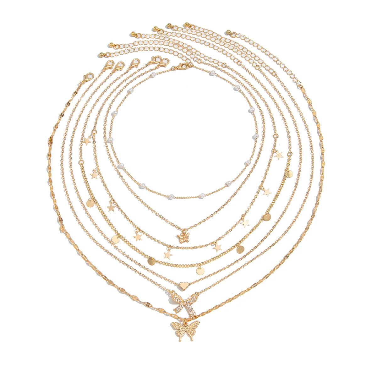 Christine Celestial Charm Necklace - Gold