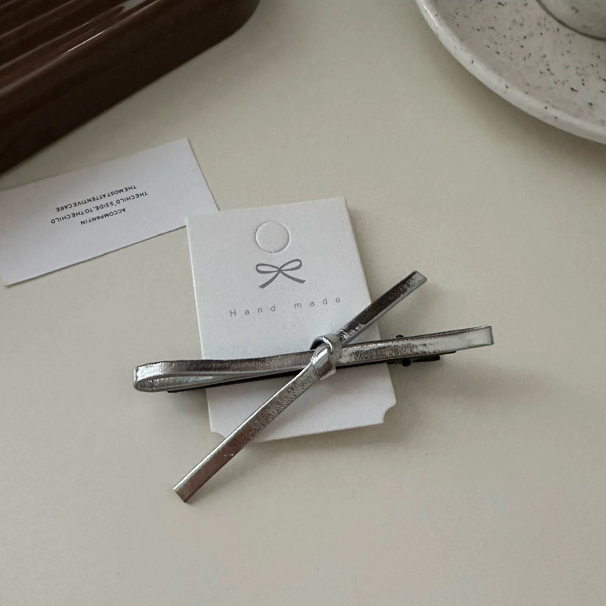 Nicolina Dainty Bow Hairpin - Silver Single [2VV3JUF4]