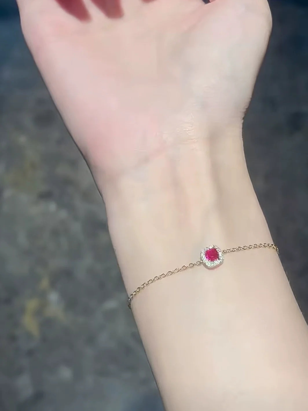 Mera Zircon Star Bracelet - Red Zircon Bracelet