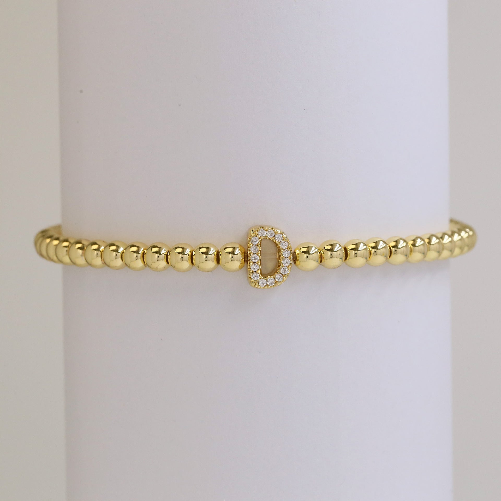 Mikah Micro-Inlay Initial Bracelet - D [6IWQQB0P]