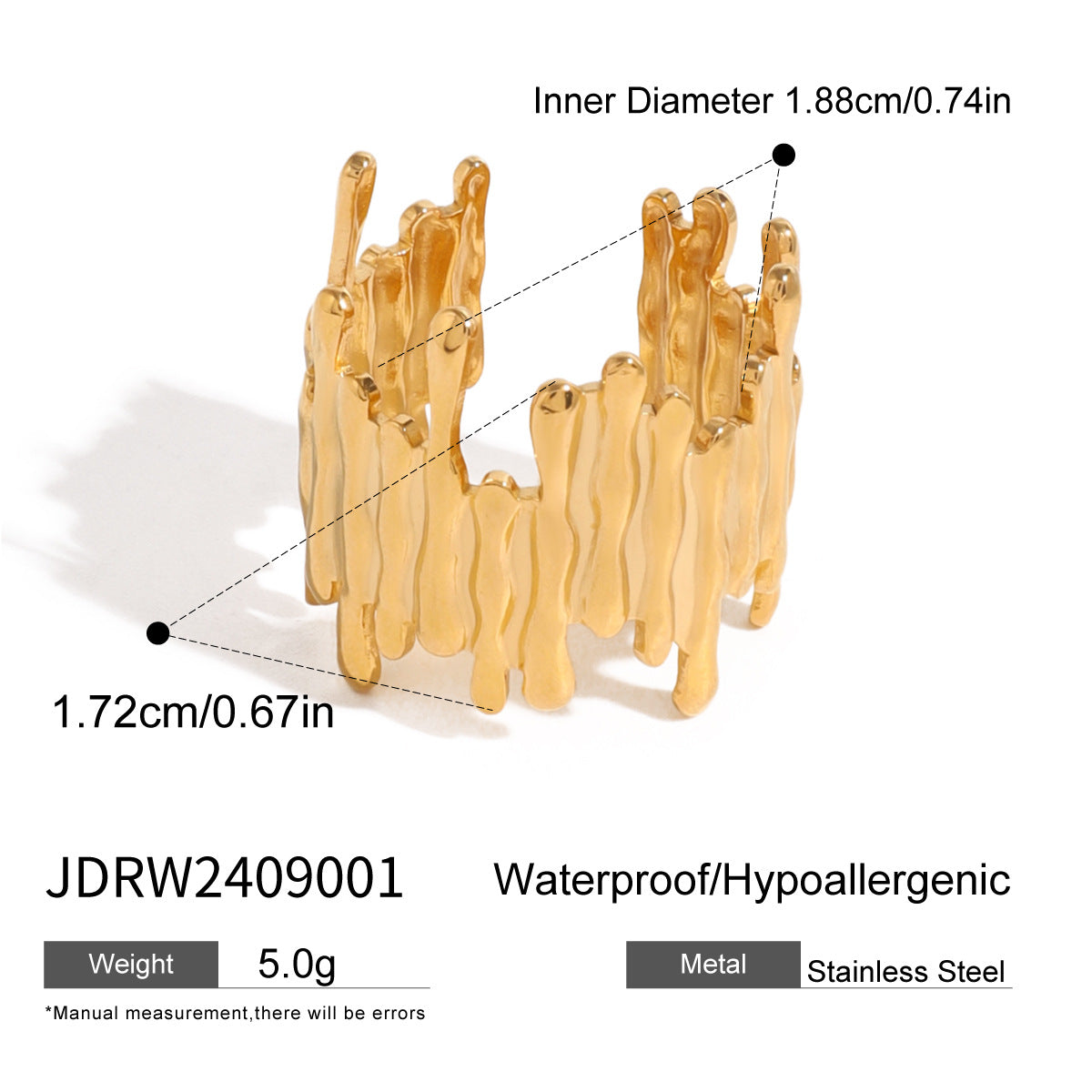 Kamyla Sculpted Open Ring - JDRW2409001 [1CJVWK2K]
