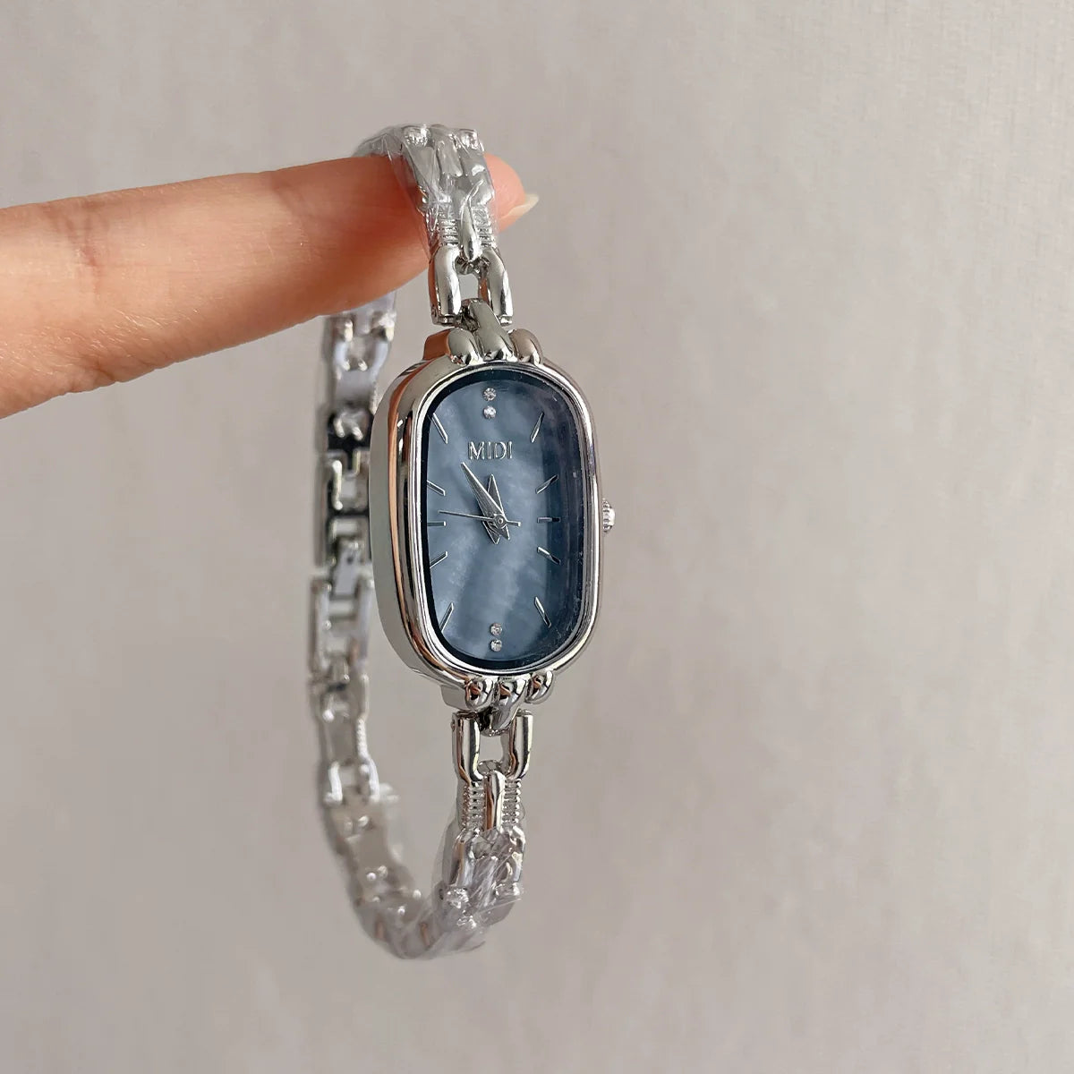 Caylin Crystal Quartz Watch - Mother-of-Pearl Blue