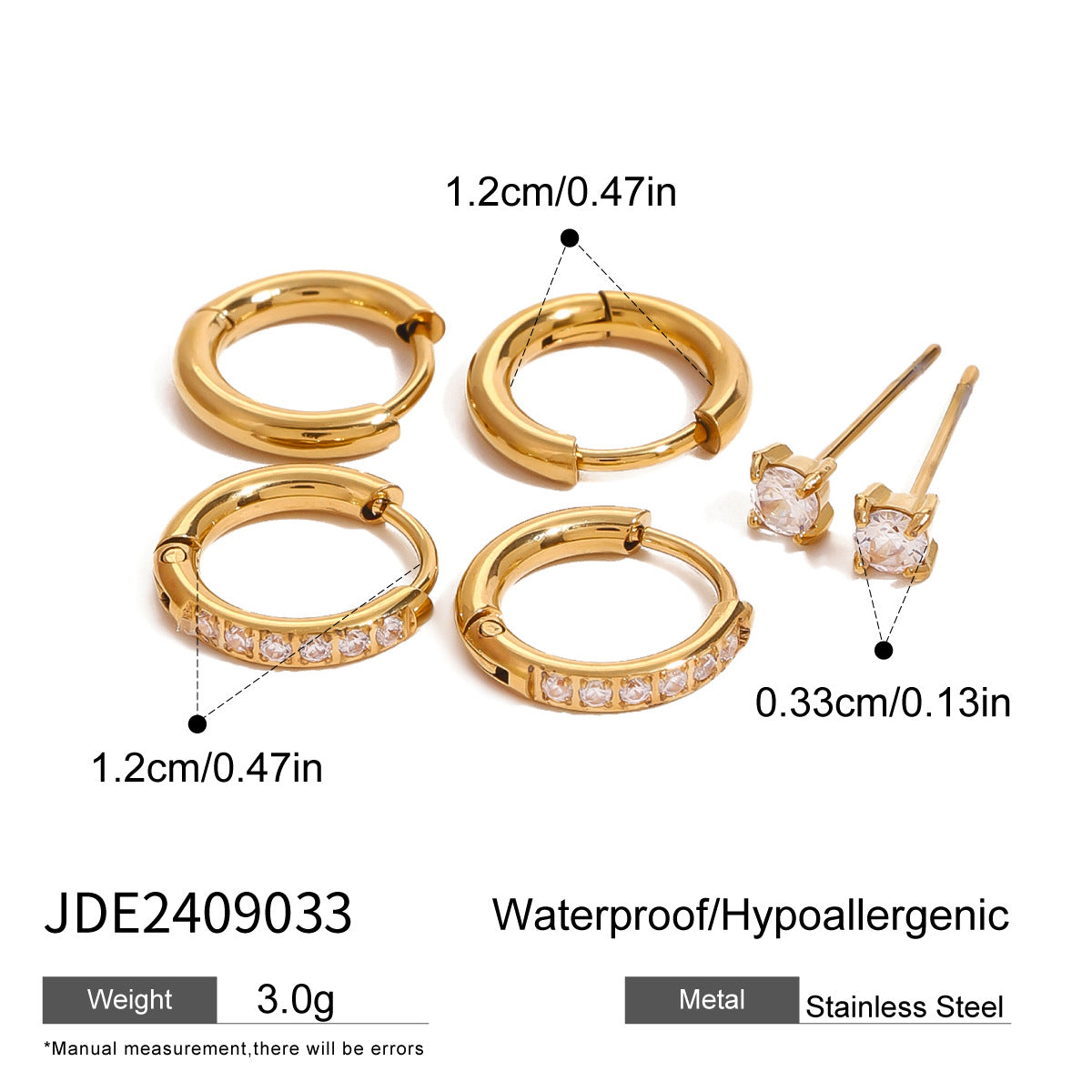 Kaiah Three-Pair Earring Set - JDE2409033 [9K92FN3A]