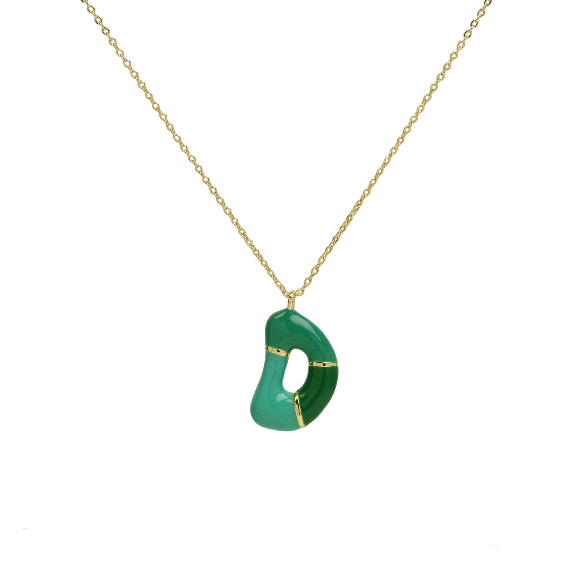 Esmae Bubble Initial Necklace - Necklace D [EFIX8X2Z]
