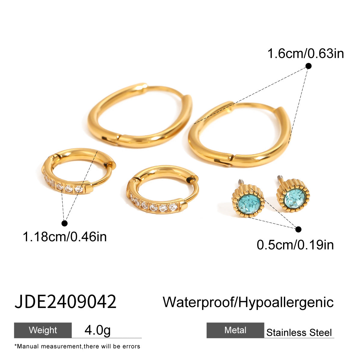Kaiah Three-Pair Earring Set - JDE2409042 [ZB3AFOIW]