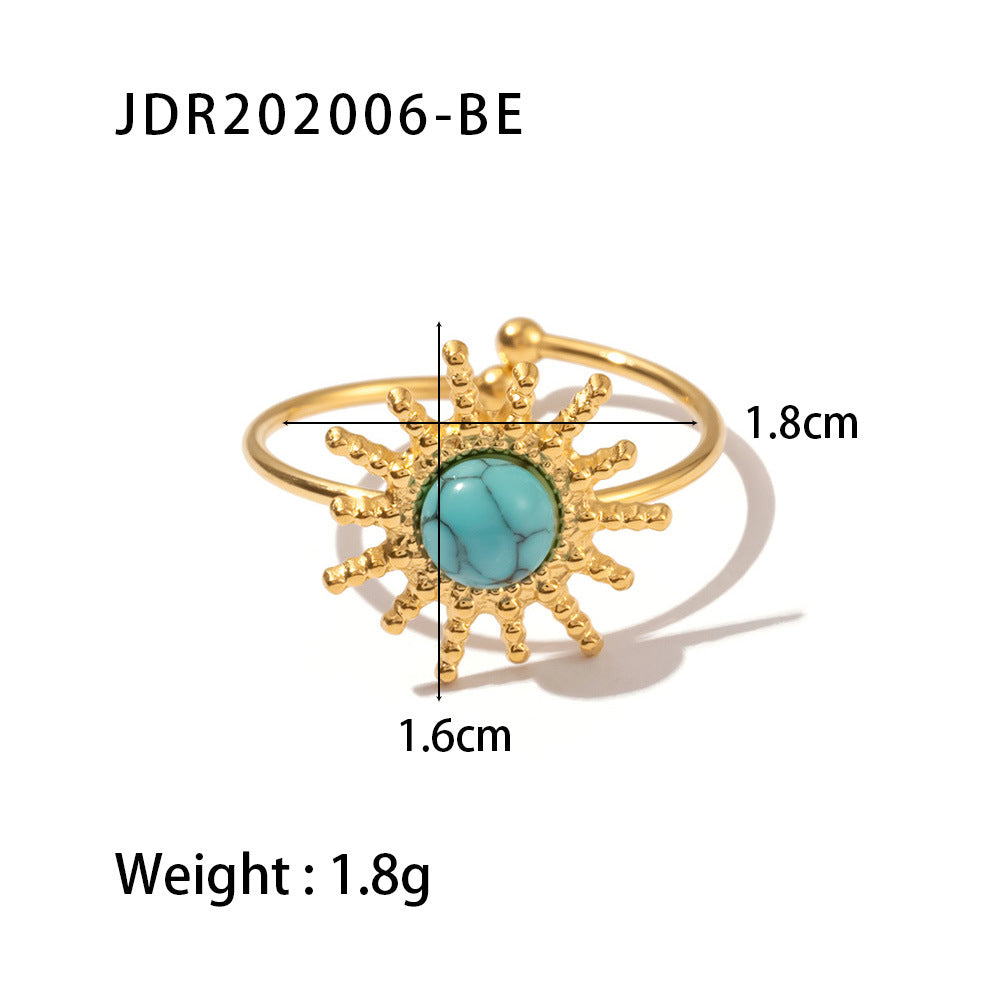 Amberlynn Turquoise Star Open Ring Set - JDR202006-BE [EBP2FD2J]