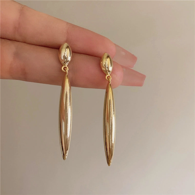 Alizabeth Sculptural Metal Drop Earrings - Gold [NY33QGFR]