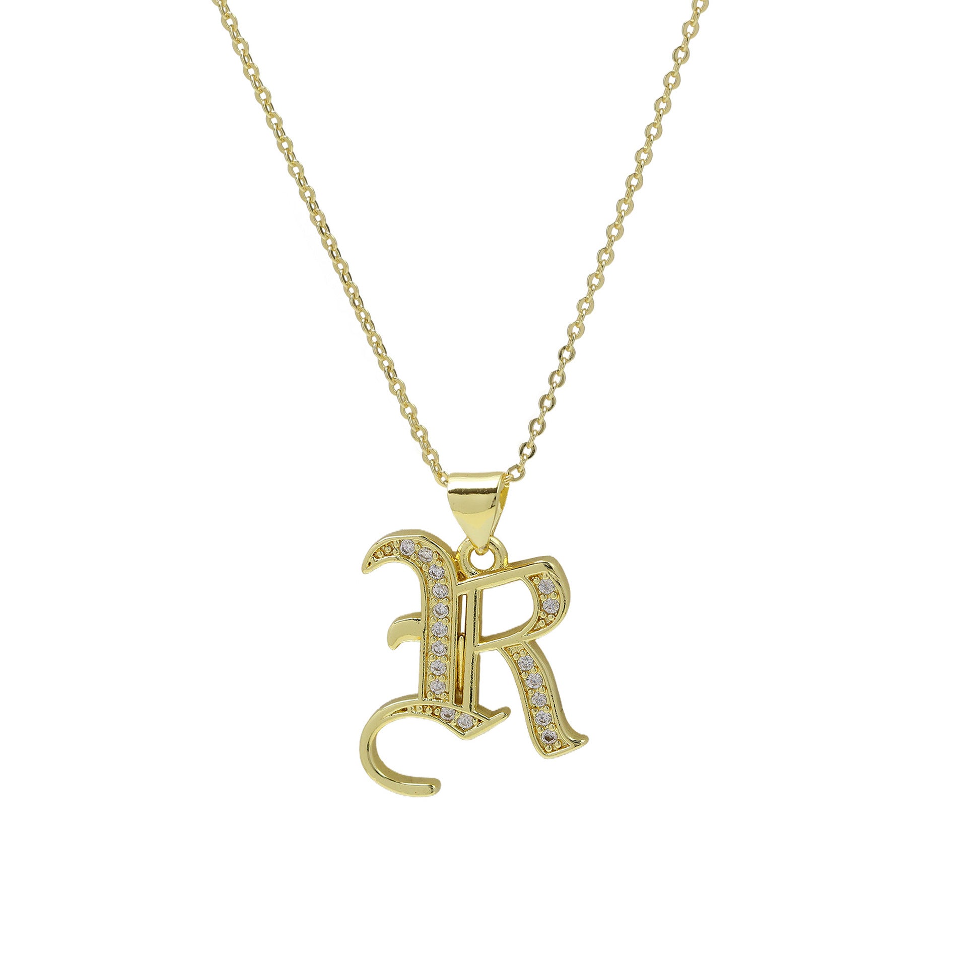 Lawson Old English Initial Necklace - R Necklace [M82FCHKY]
