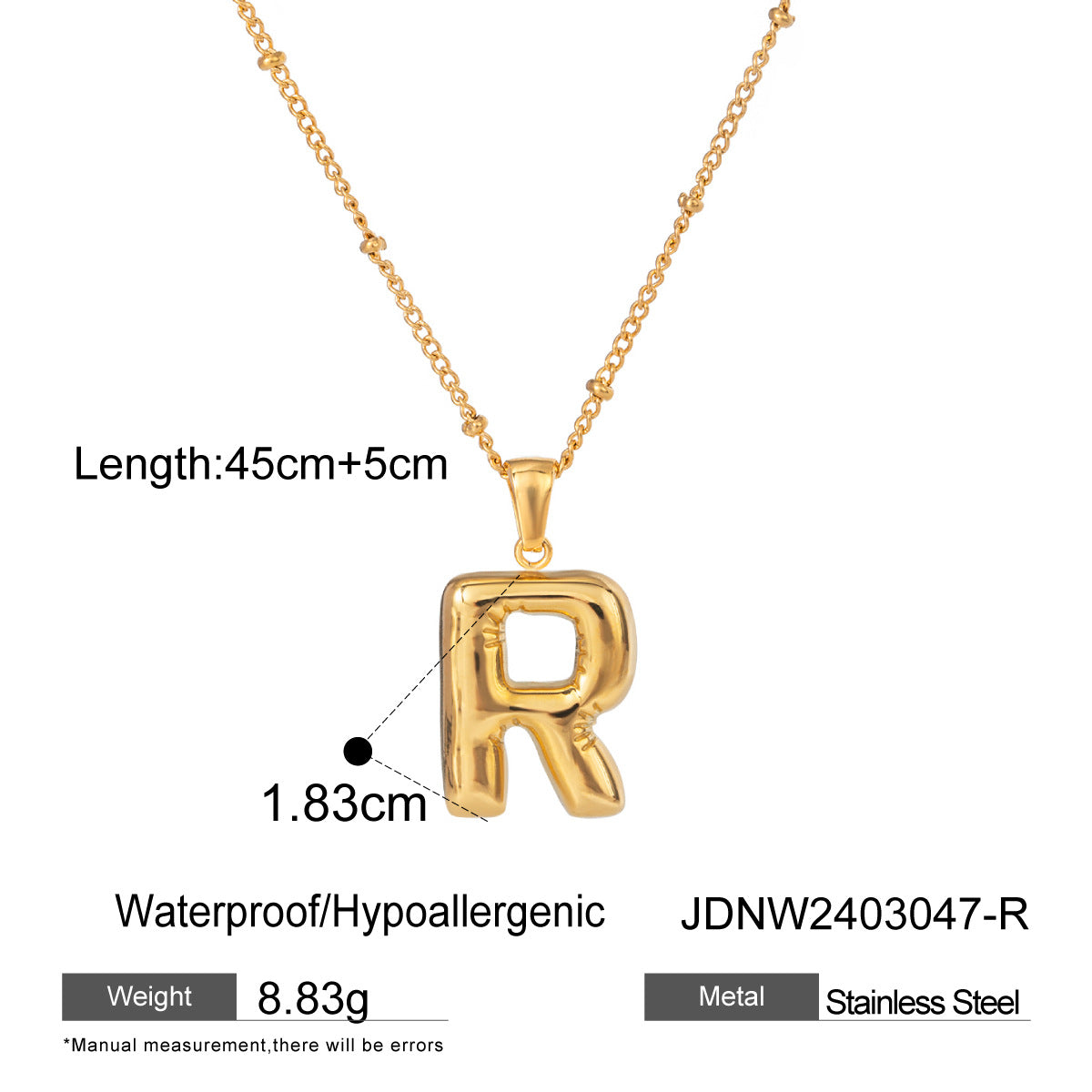 Rayana Initial Letter Necklace - R [8OBCUYE5]