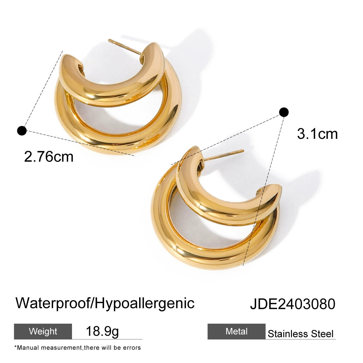 Eliza Sleek C Hoop Earrings - Gold-Tone [LOHYS5DB]