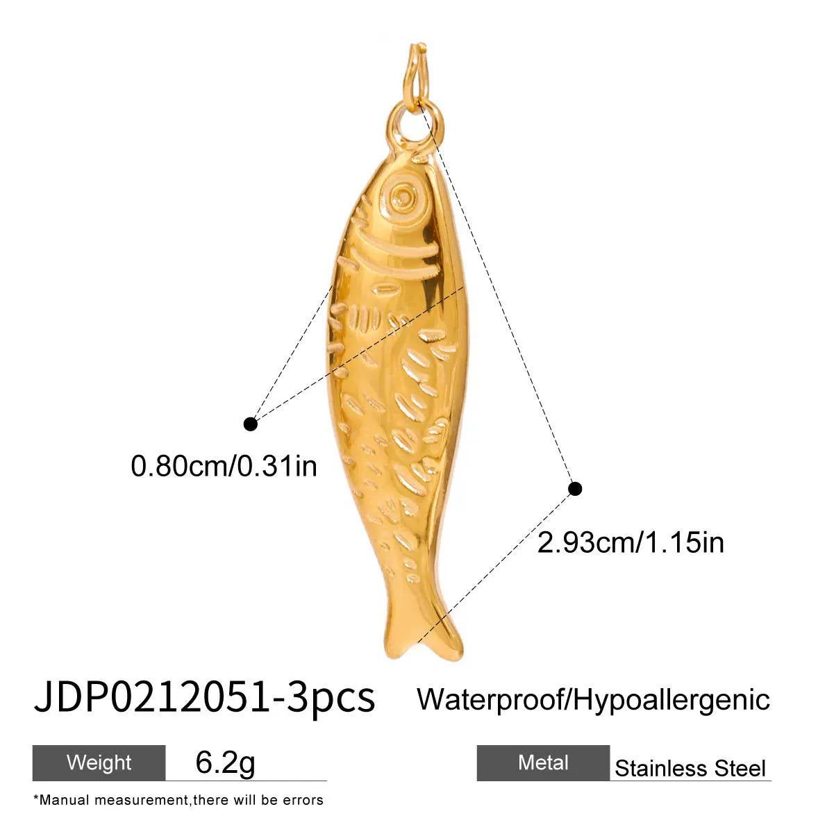 Kaylea Titanium Charm Pendants - JDP0212051-3pcs [H20TUW5Y]