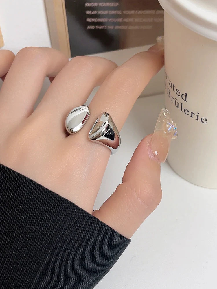 Maeleigh Sculptural Open Ring - Silver Ring