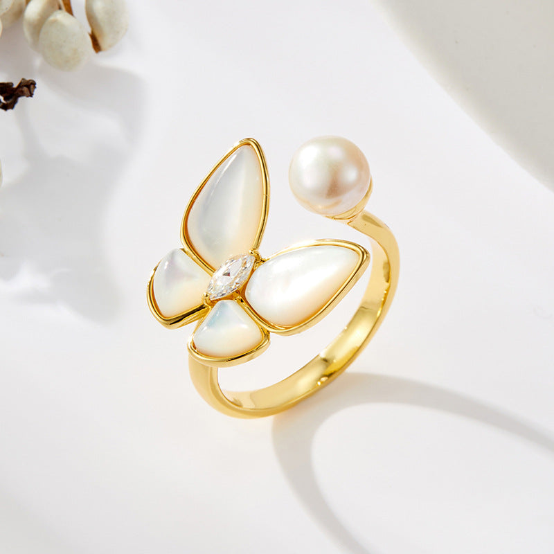 Kailyn Butterfly Pearl Open Ring - R16586M001 [ZOUWTFCY]