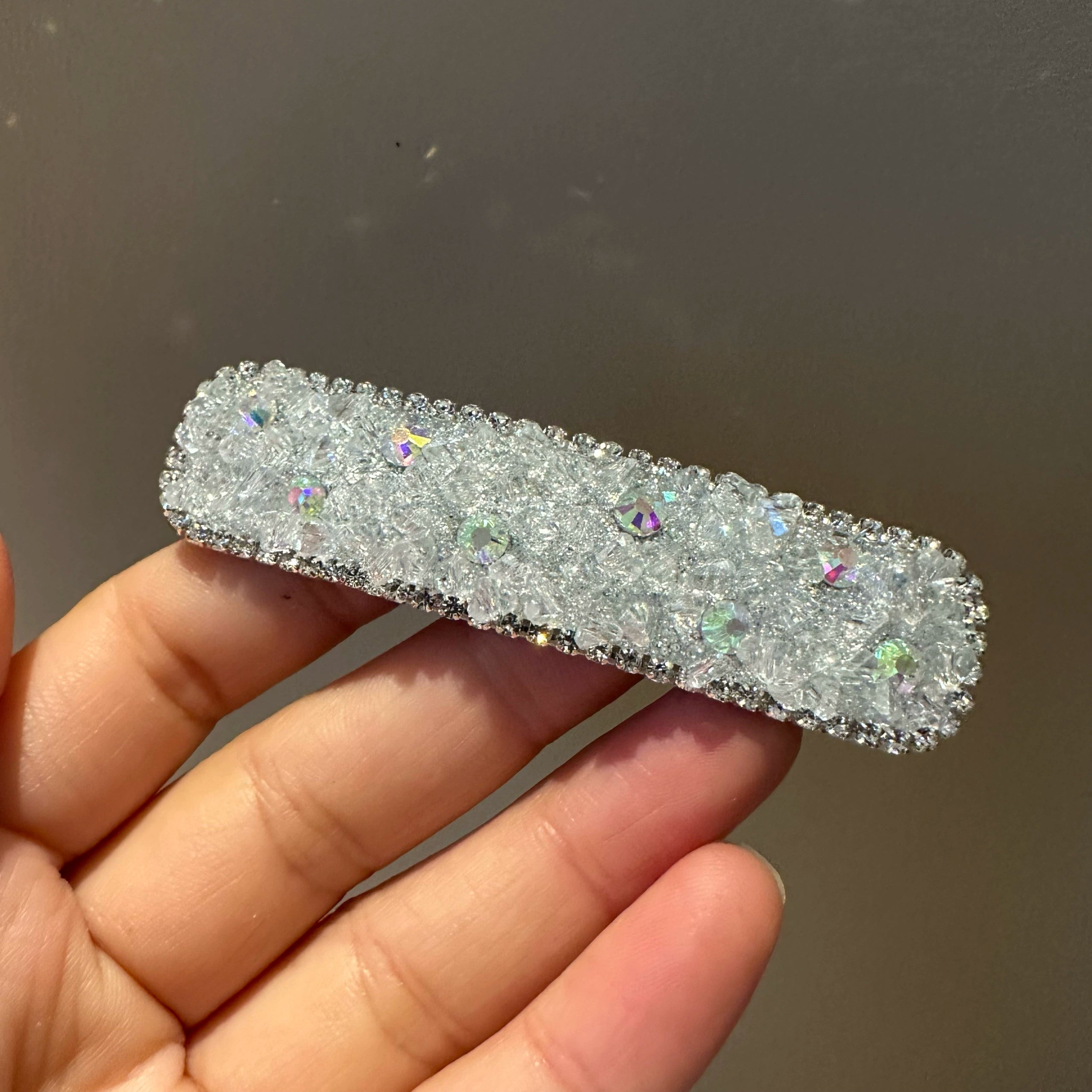 Lianne Crystal Square Hair Clip - White Single [VUDV1P0W]