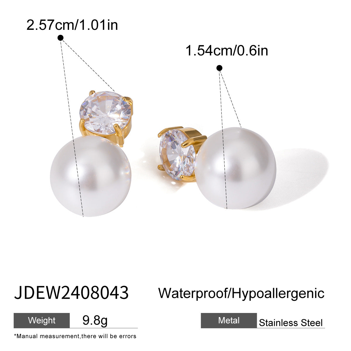 Messiah Pearl Drop Earrings - JDEW2408043 [HY67HGQ2]