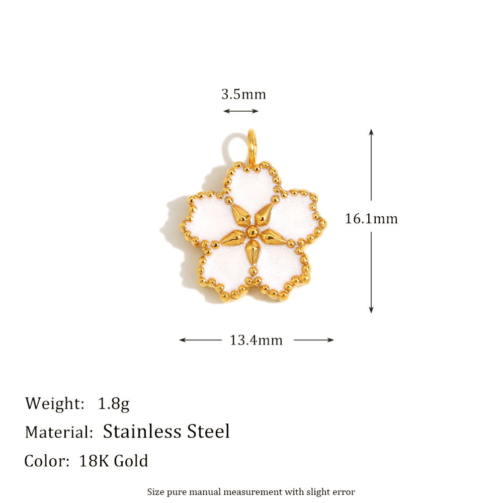 Linley Gold Plated Charms - Sandblasted Flower Pendant - Gold [LZMKGEIK]