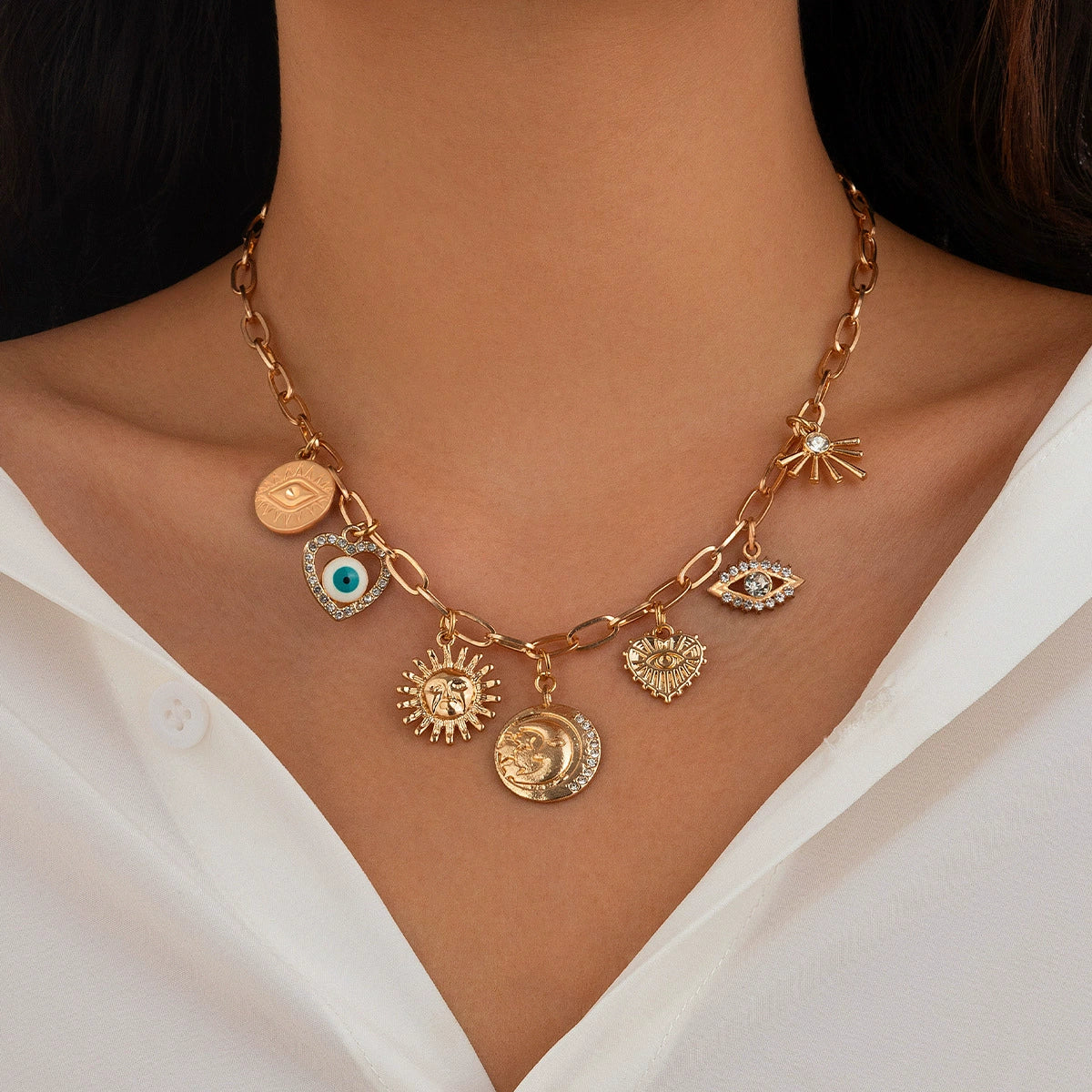 Koralee Ocean Pearl Necklace - Style 08 - Necklace (Gold) [EYAS2D8M]