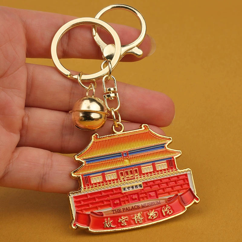 Goldy Beijing Landmark Keychain - Forbidden City Red Brick Keychain [IRUAKYTZ]