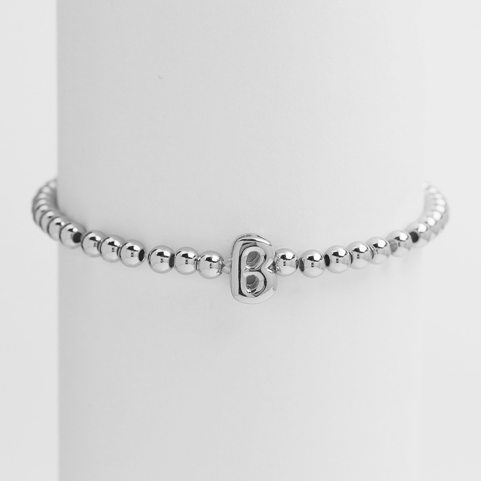 Jorie Polished Letter Bracelet - Silver B [49TQ6OFV]