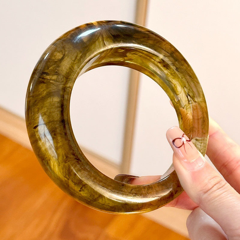 Laiba Sculptural Resin Bangle - Teal Mist [YN3CRSEU]