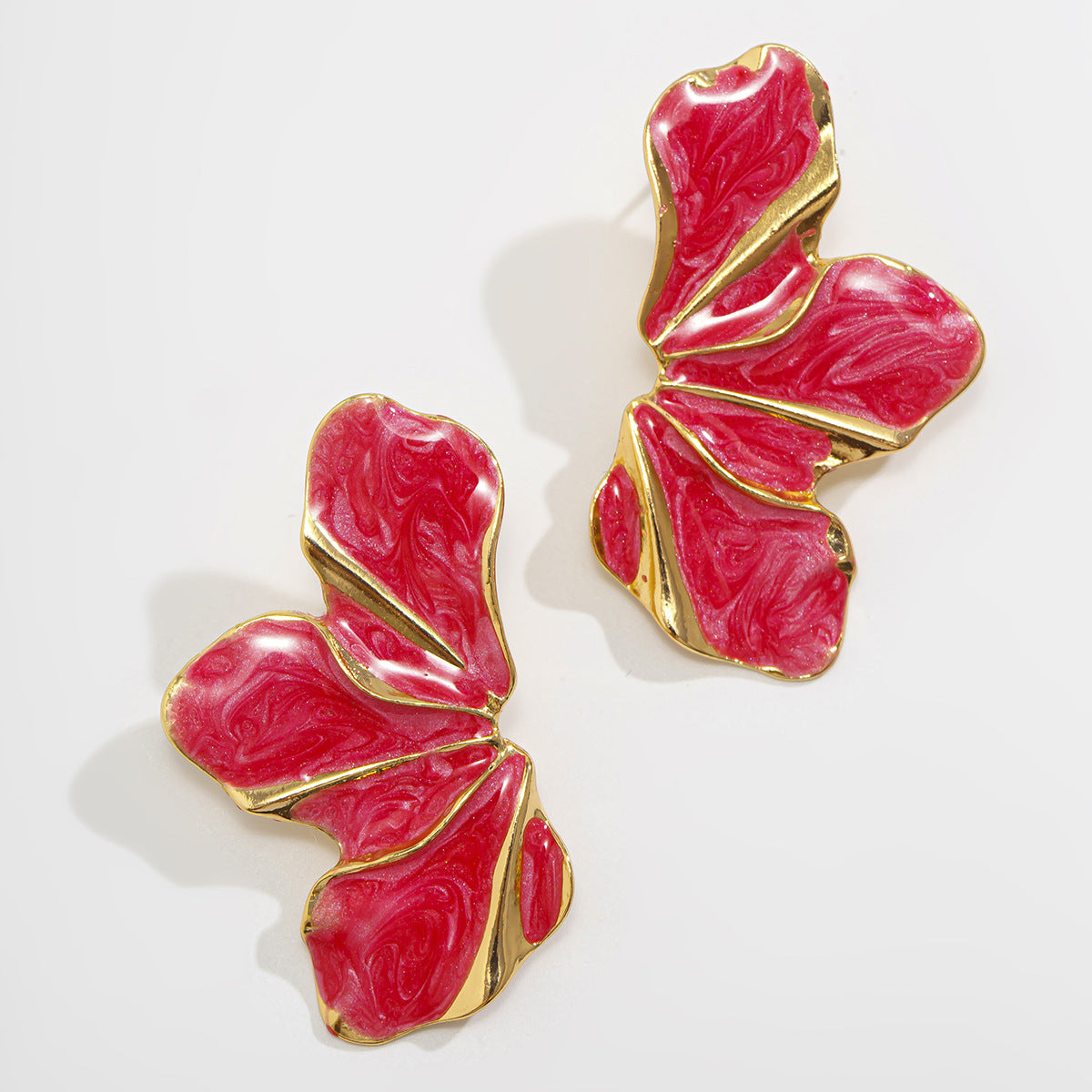 Tinley Gradient Petal Earrings - Red [M1KVXQCB]