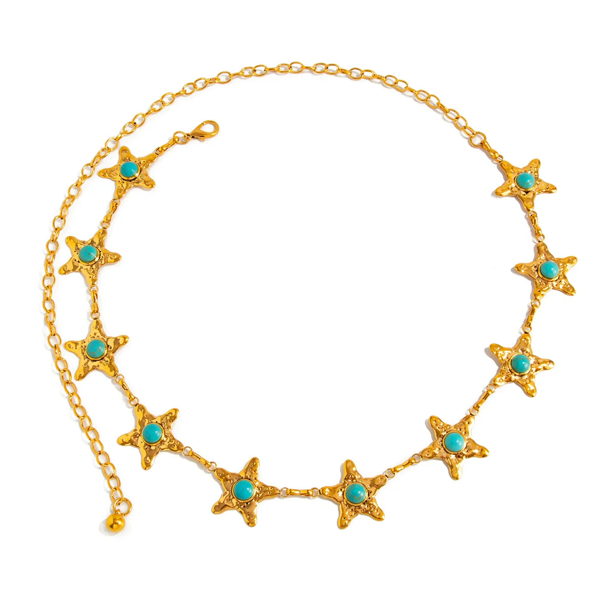 Kathalina Coastal Charm Chain - Starfish Gold