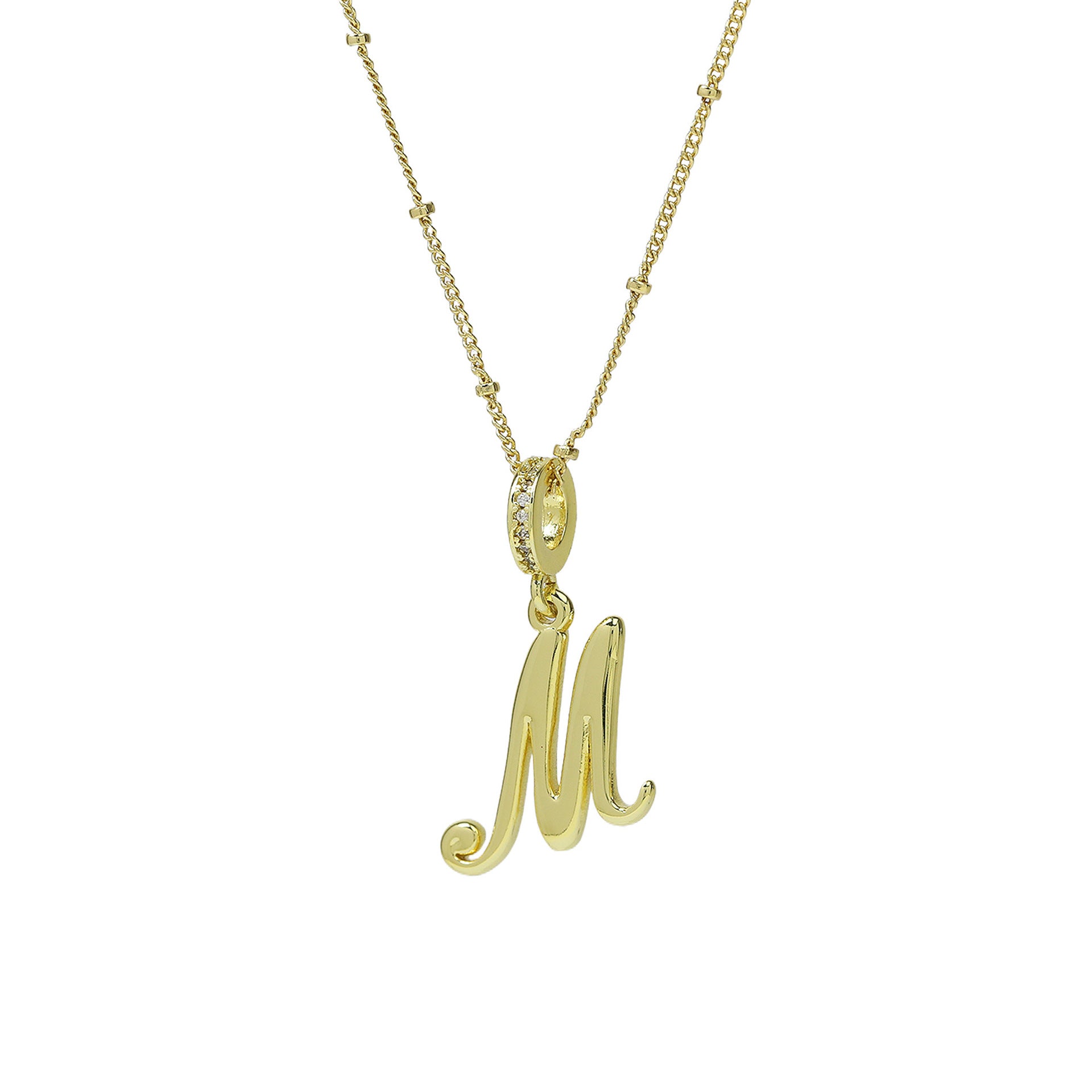 Frida Gold Cursive Initial Necklace - Gold M [2FJ3D7UZ]