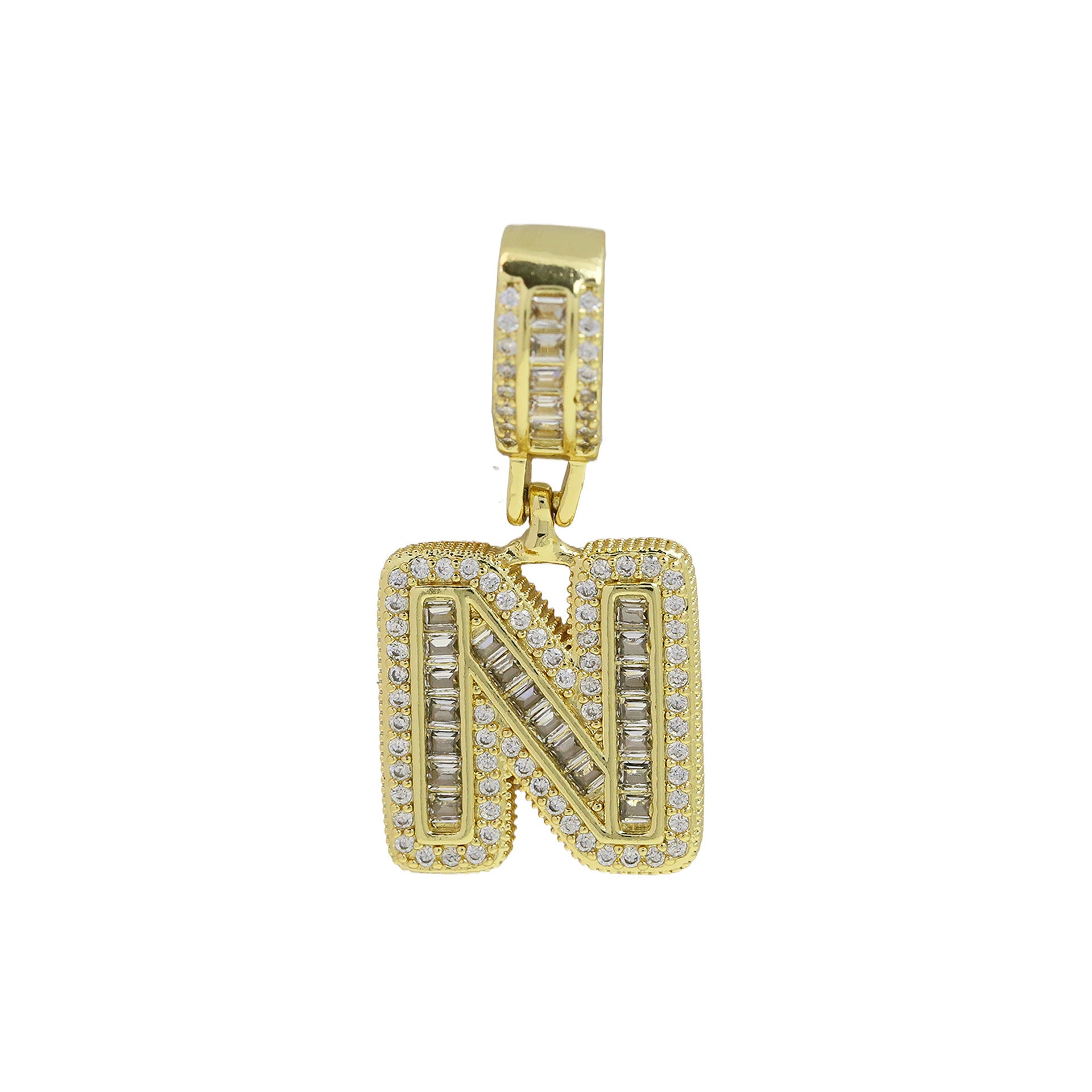 Maida Gold Letter Pendant Necklace - Gold Pendant N [8C1ZY3VS]
