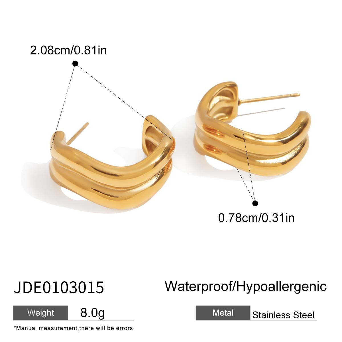 Jayani Geometric Hoop Earrings - Silver [4I47JG2B]