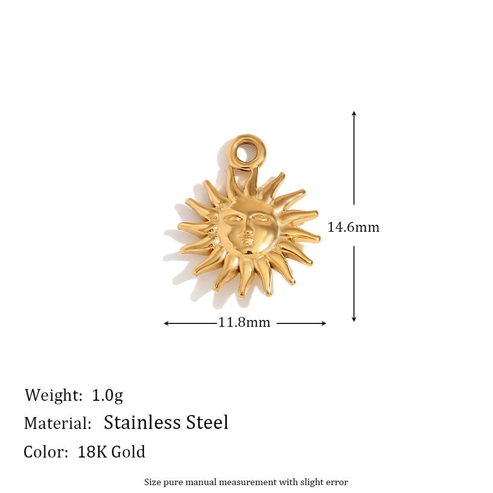 Sommer Gold Charm Pendants - Sun Smile Pendant [S9CH2S3E]