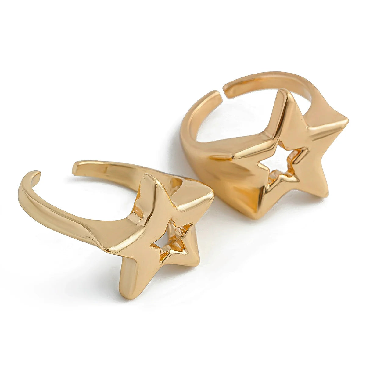 Sehaj Celestial Ring Set - Hollow-out & Hollow-out Light Gold