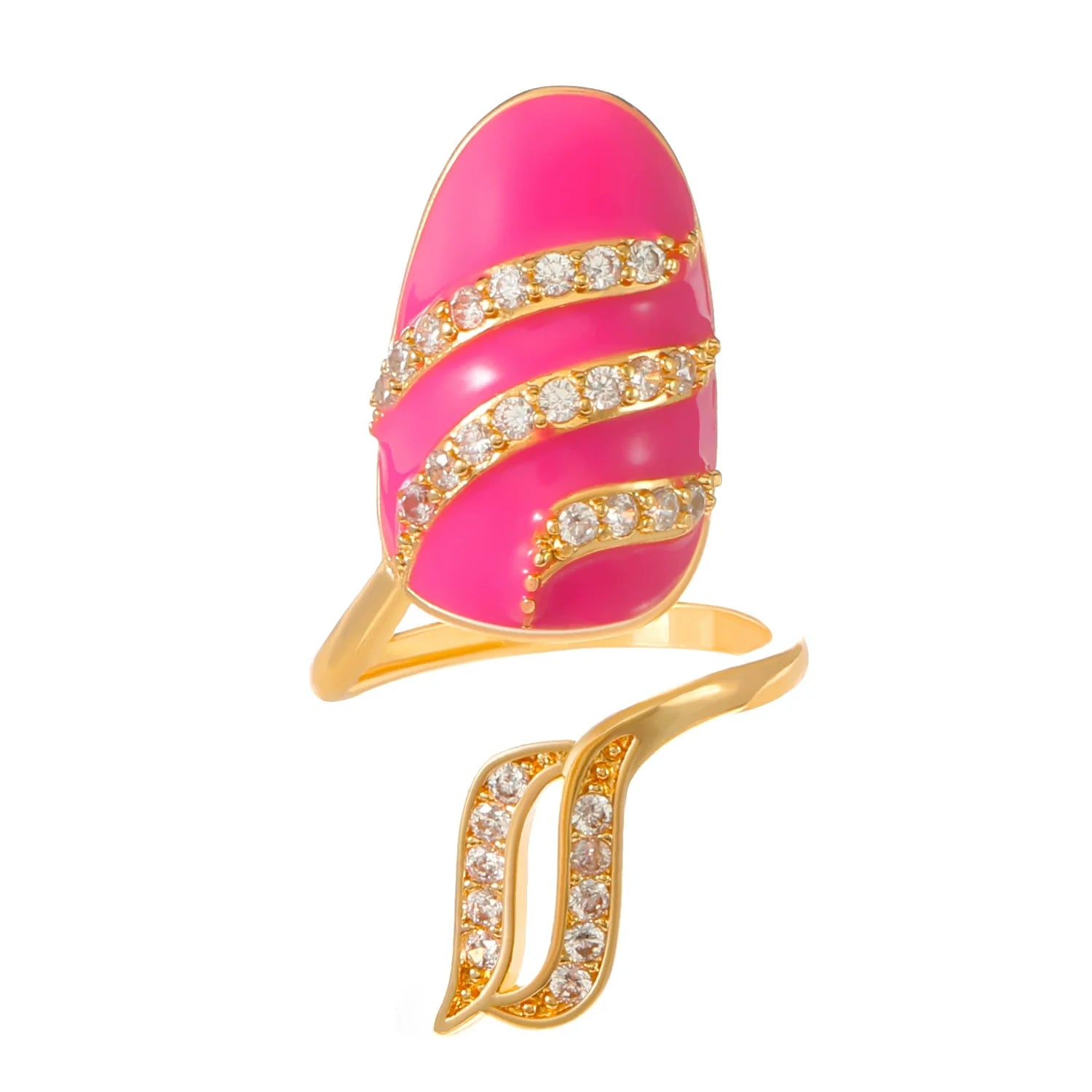 Kristi Geometric Nail Rings - KC Gold K-1066