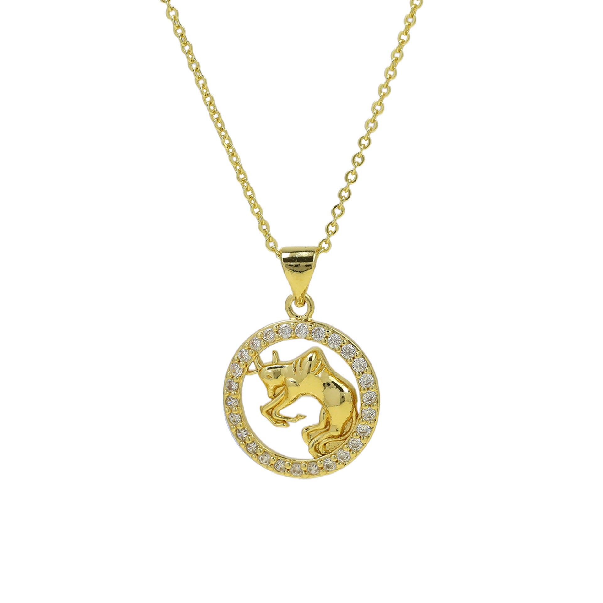 Jaylinn Zodiac Disc Necklace - Taurus [WXWFKIT6]