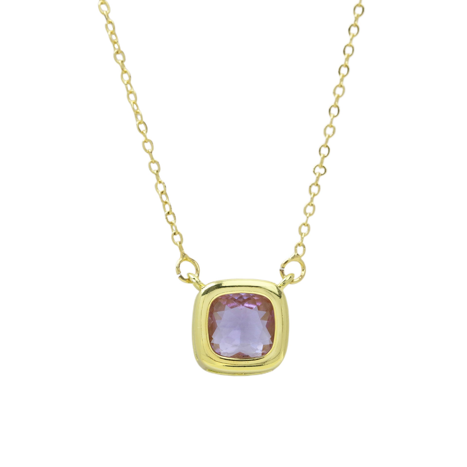 Nairobi Geometric Birthstone Necklace - June Birthstone [IT4JNJ6D]