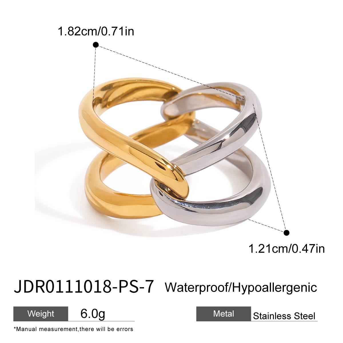 Josslyn Sleek Cross Ring - JDR0111018-PS-7 [4U7R0IDI]