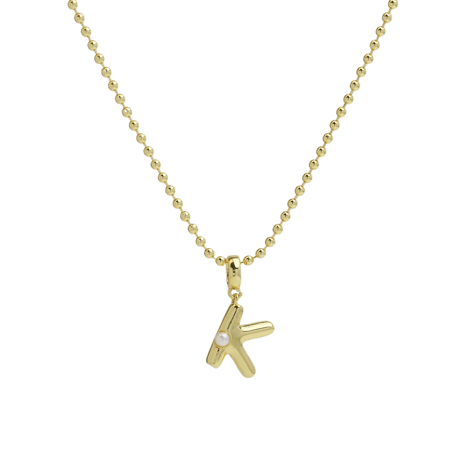 Savvy Bubble Initial Necklace - Letter K [TTSJ61AA]
