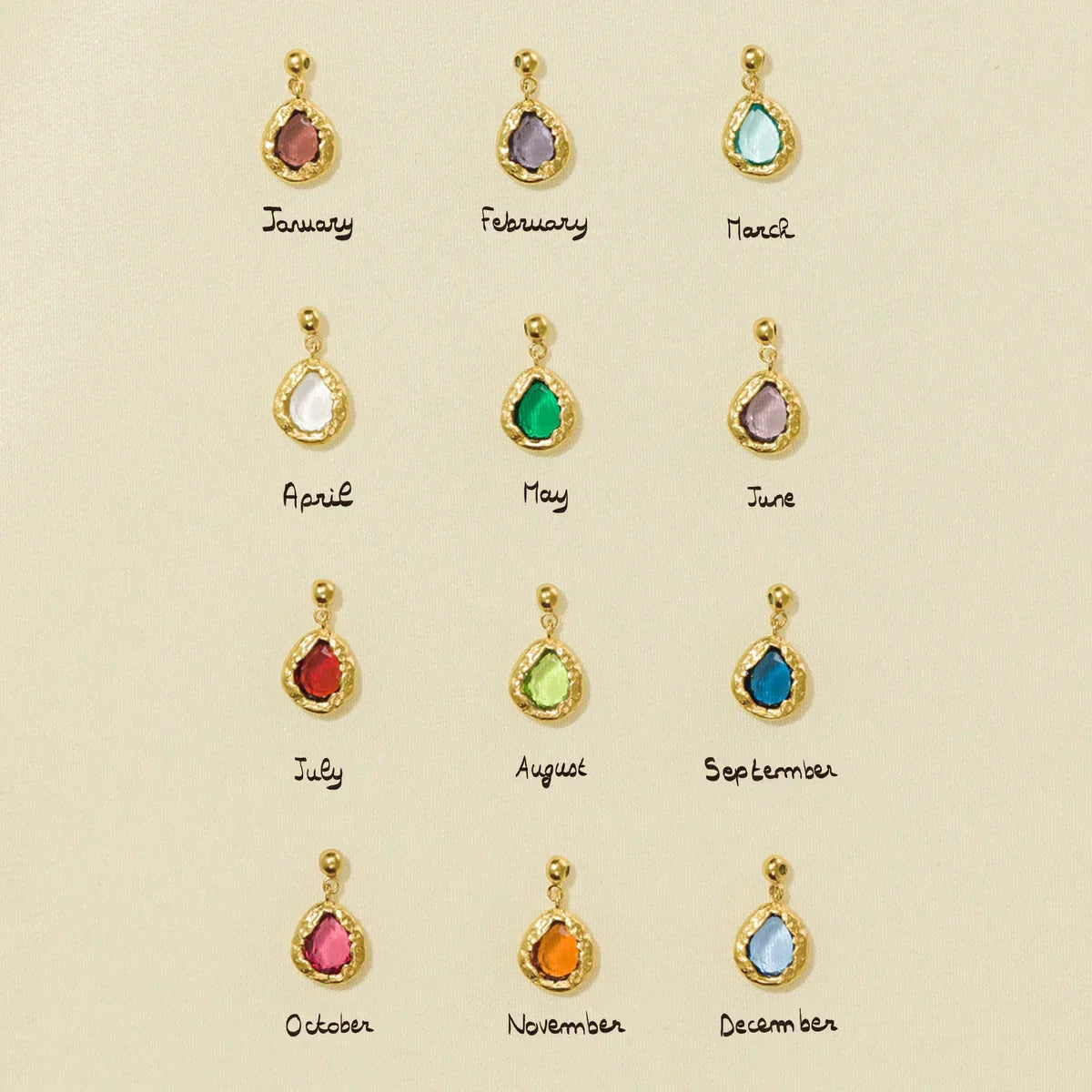 Madysen Birthstone Pendant - October Tourmaline