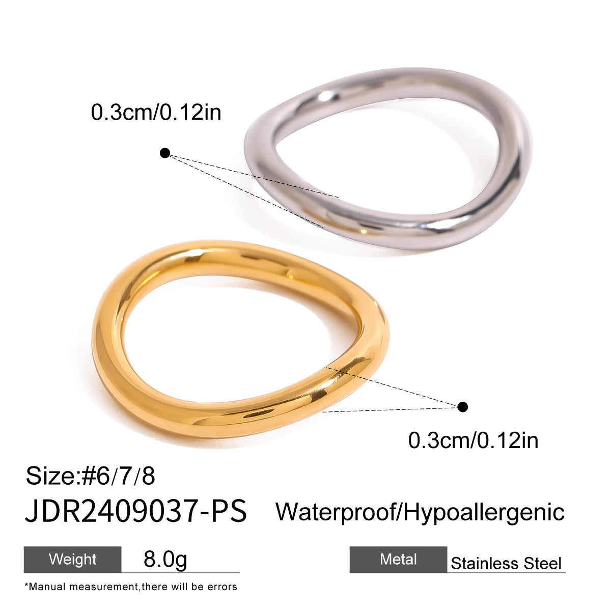 Wisdom Modern Geometric Ring - JDR2409037-PS-8 [J6DOW587]