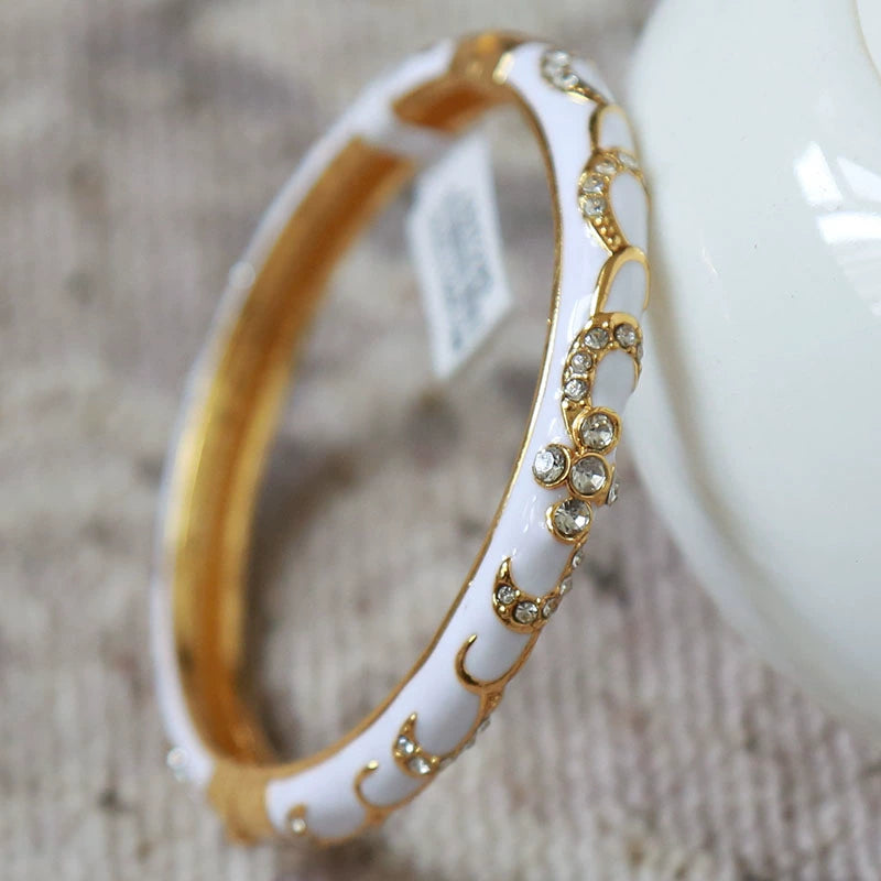 Railynn Cloisonne Floral Bracelet - White [6MYANFTZ]